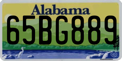 AL license plate 65BG889