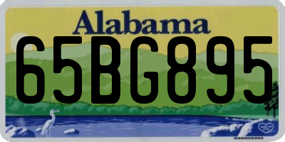AL license plate 65BG895