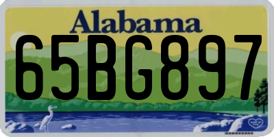 AL license plate 65BG897