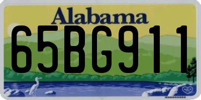 AL license plate 65BG911