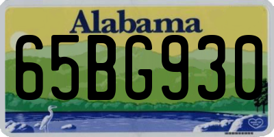 AL license plate 65BG930
