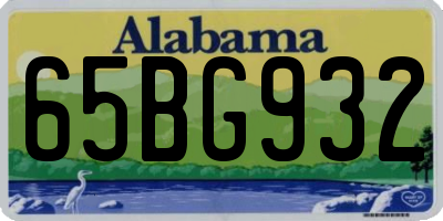 AL license plate 65BG932