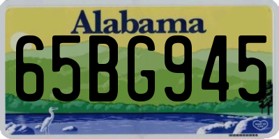 AL license plate 65BG945