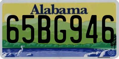 AL license plate 65BG946