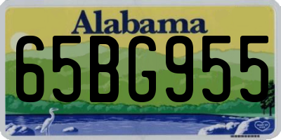 AL license plate 65BG955