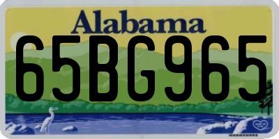 AL license plate 65BG965