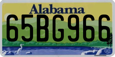 AL license plate 65BG966