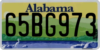 AL license plate 65BG973