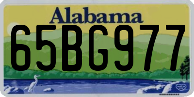 AL license plate 65BG977