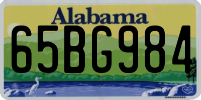 AL license plate 65BG984