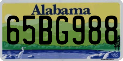 AL license plate 65BG988