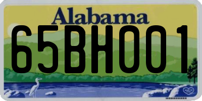 AL license plate 65BH001
