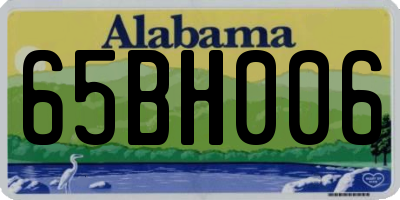 AL license plate 65BH006