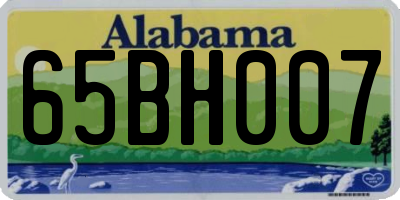 AL license plate 65BH007
