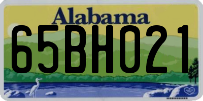 AL license plate 65BH021