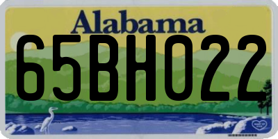 AL license plate 65BH022