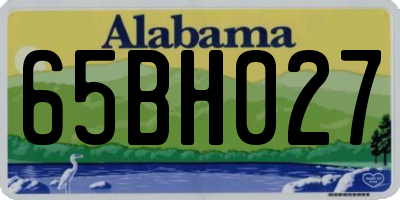 AL license plate 65BH027