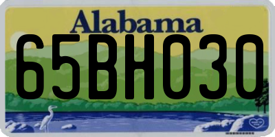 AL license plate 65BH030