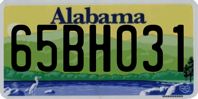 AL license plate 65BH031