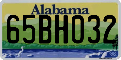 AL license plate 65BH032