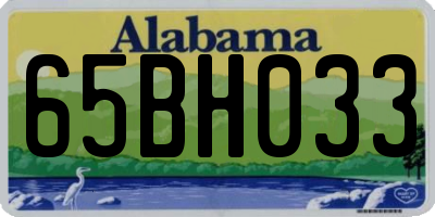 AL license plate 65BH033