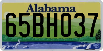 AL license plate 65BH037