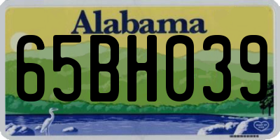 AL license plate 65BH039