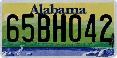 AL license plate 65BH042