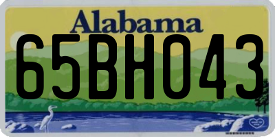 AL license plate 65BH043