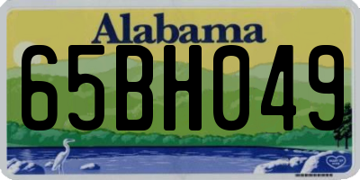 AL license plate 65BH049
