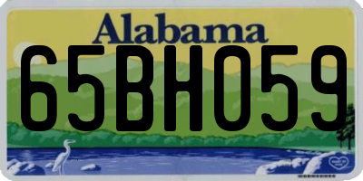 AL license plate 65BH059