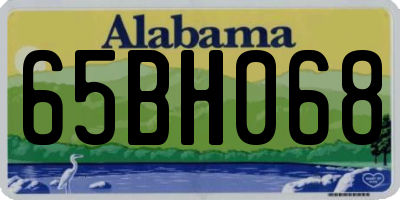 AL license plate 65BH068