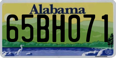 AL license plate 65BH071