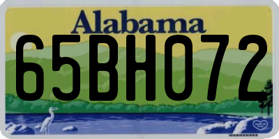 AL license plate 65BH072