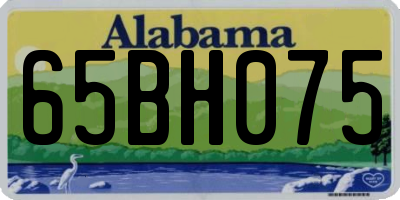 AL license plate 65BH075