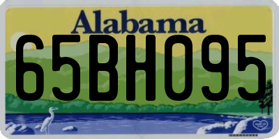 AL license plate 65BH095