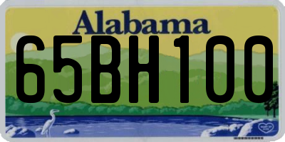 AL license plate 65BH100