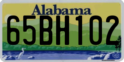 AL license plate 65BH102