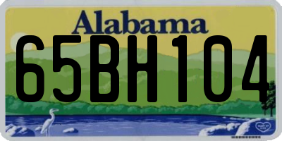 AL license plate 65BH104