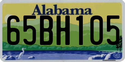 AL license plate 65BH105