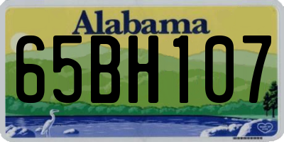 AL license plate 65BH107