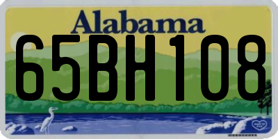 AL license plate 65BH108