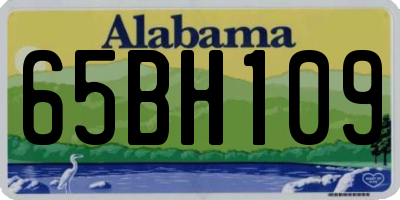 AL license plate 65BH109