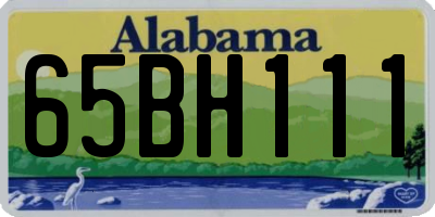 AL license plate 65BH111