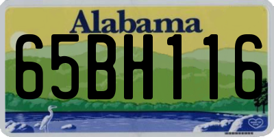 AL license plate 65BH116