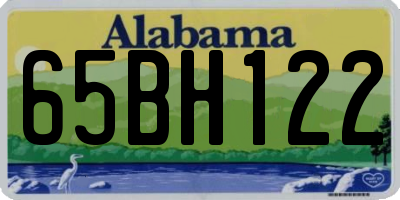 AL license plate 65BH122
