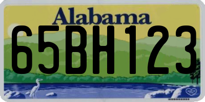 AL license plate 65BH123