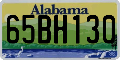 AL license plate 65BH130