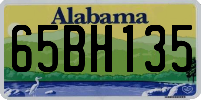 AL license plate 65BH135