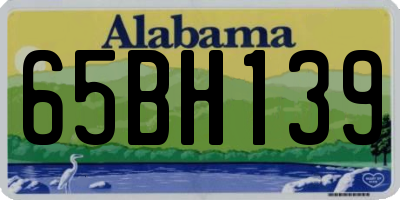 AL license plate 65BH139